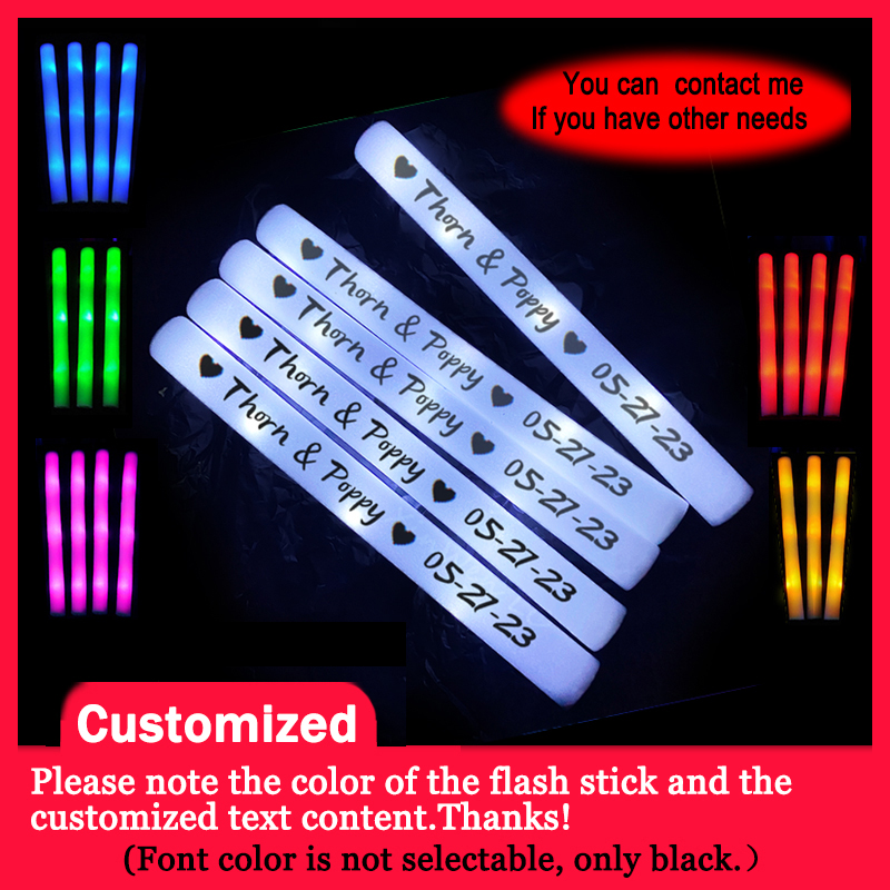 Centerpiece Stick - 20/30/40/60/80/100/120 Stück RGB LED Leuchtende Schaumstoffstäbe,
