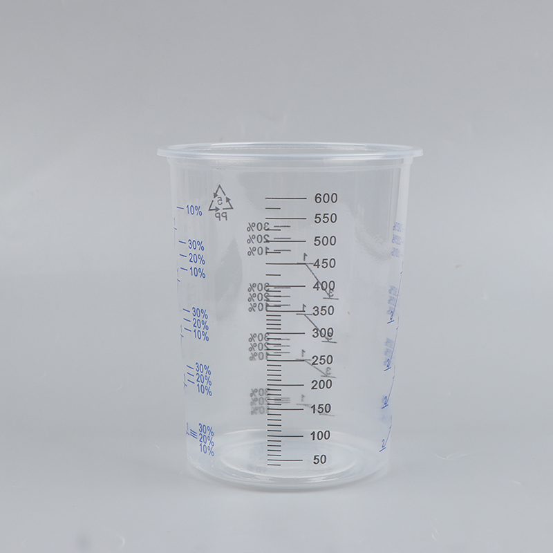 Plastic Cup 50Pcs - 50 Stück 600ml Kalibrierte Kunststoff-Farbmischbecher Messbecher