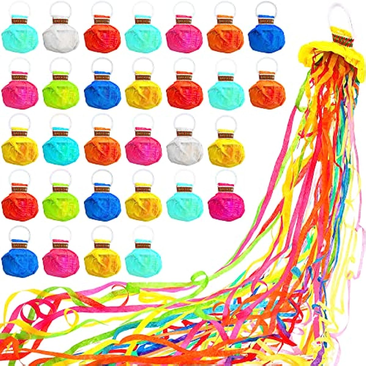 Confetti Cannon Tube - 10 Stück Poppers Handwurf-Streamer, Konfetti-Wurf-Streamer, Papier-Handwurfband