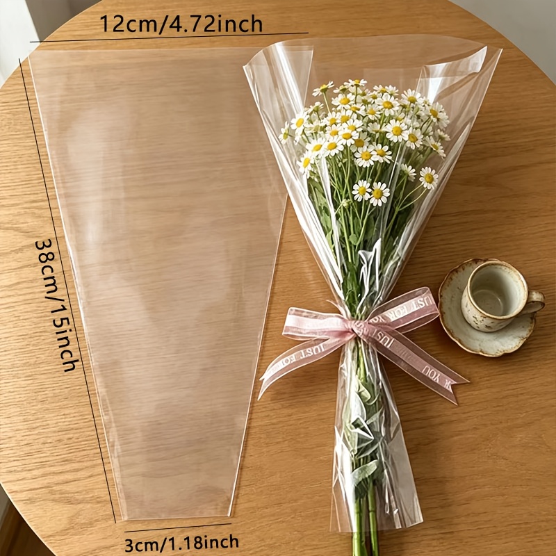 Event Party Shop - 52 Stück transparente Plastik-Blumenverpackungsbeutel, geeignet zum