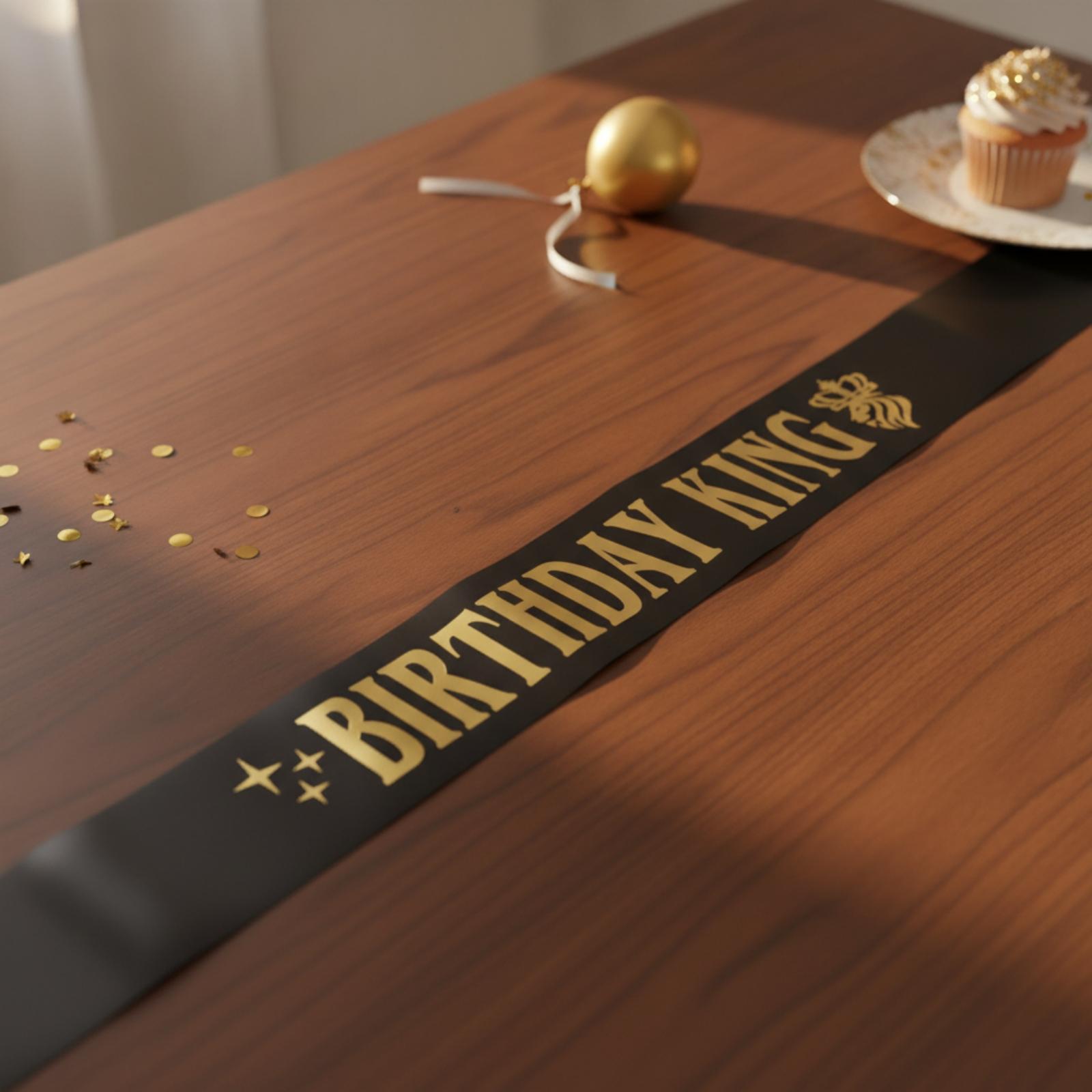 Birthday Sash Glitter - Geburtstagskönig-Partykrone, Glitzer-Stoffschärpe für Männer und Frauen,