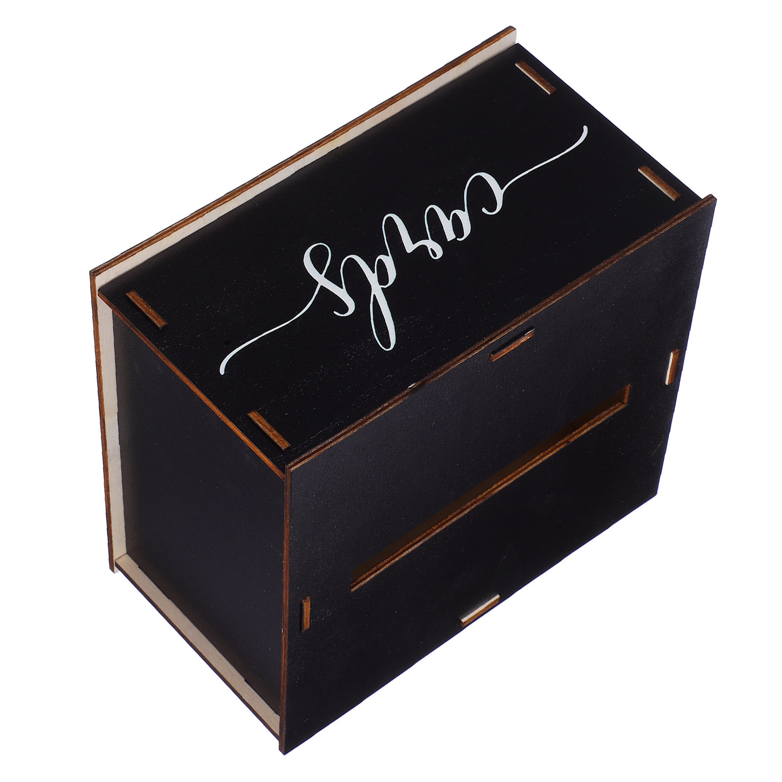 Event Party Box - Holzkartenbox Hochzeit Rustikaler Umschlaghalter Vorschlagspuzzle-Etui Empfang