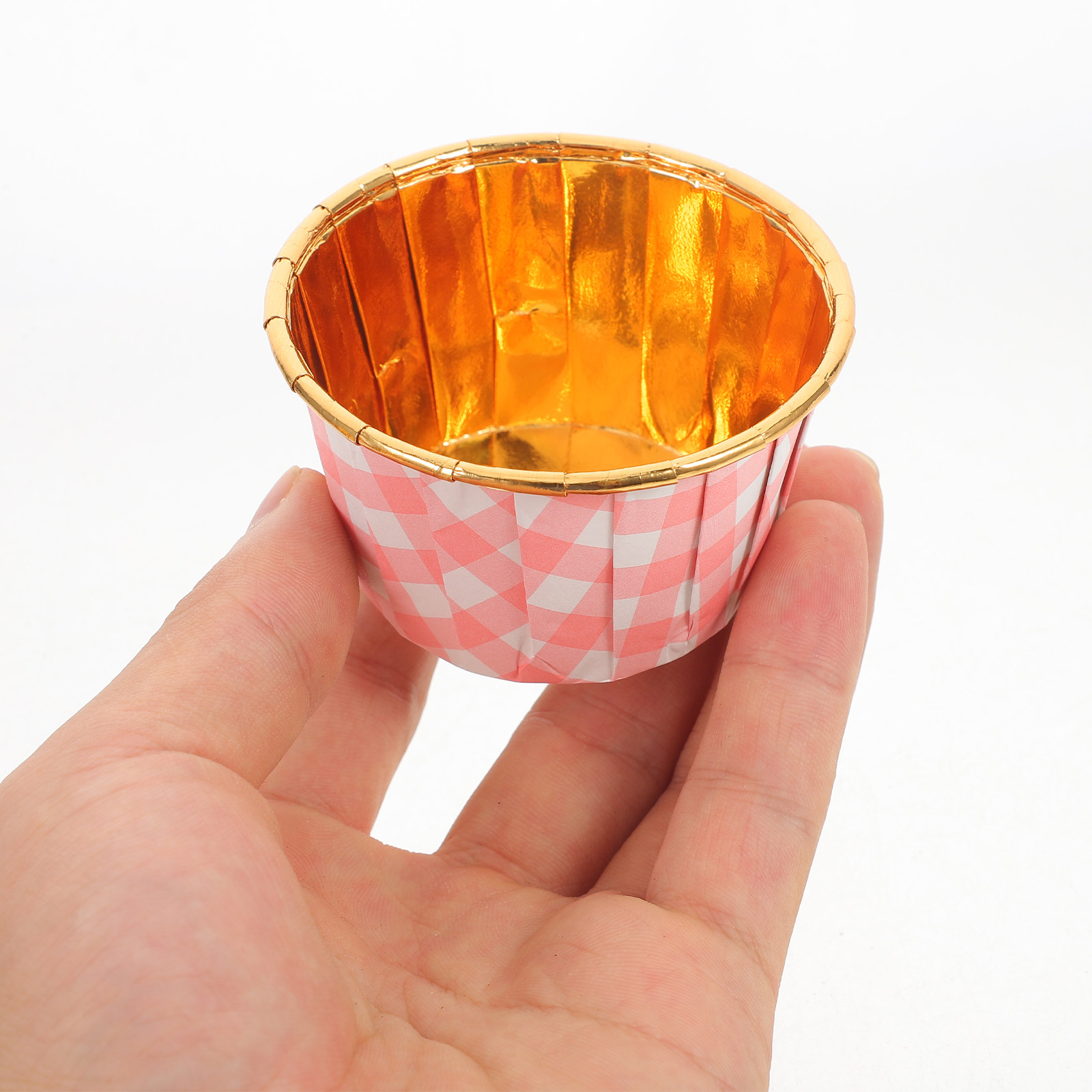 Plastic Cup 50Pcs - 50 Stück Aluminiumfolien-Cupcake-Formen Backförmchen für Muffins,