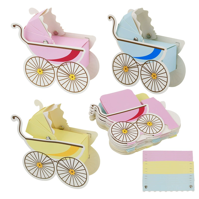 Event Party Box - 15 Stück süße Kinderwagen-Form aus Papier,