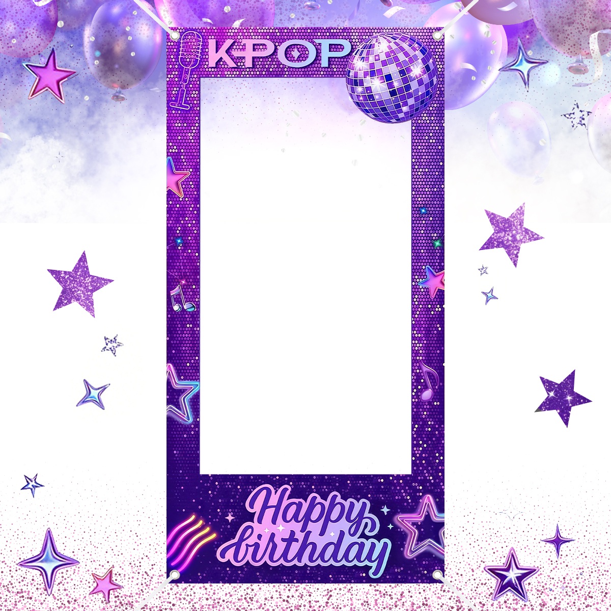 1 Stück Lila K-POP Fotorahmen- – Photo Booth Frame Bewertung und Preis