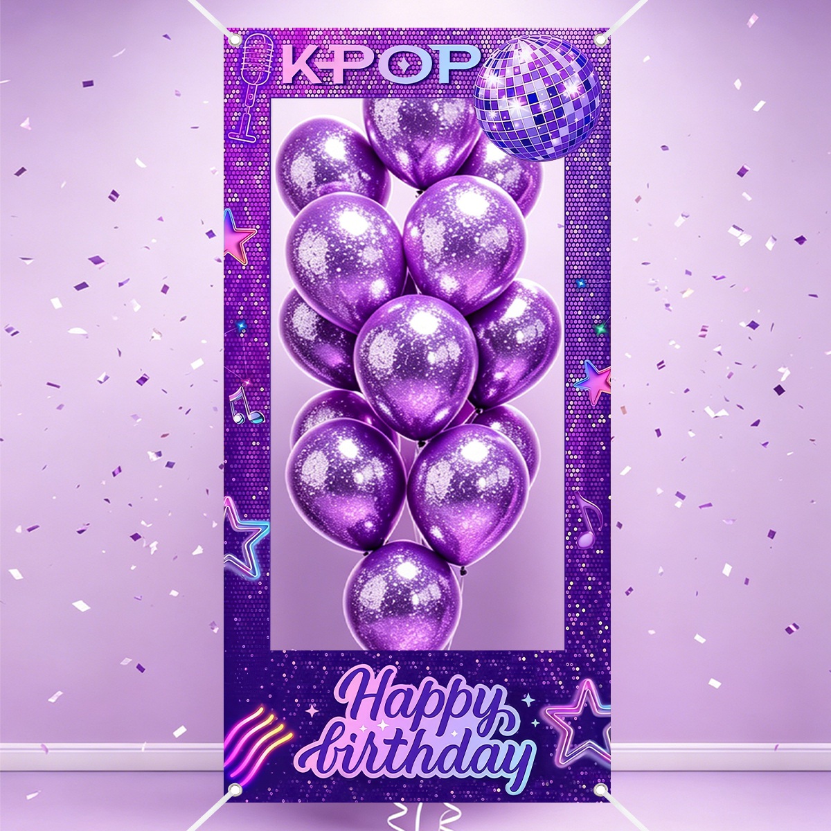 1 Stück Lila K-POP Fotorahmen- – Photo Booth Frame Bewertung und Preis