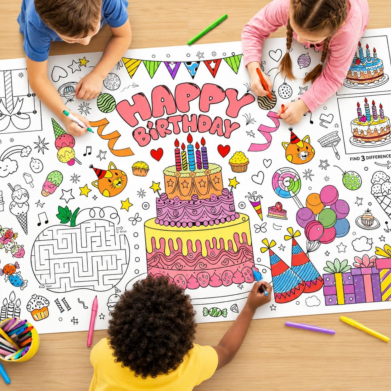 Riesiges Malposter für Kinder, – Table Cloth Disposable Bewertung und Preis