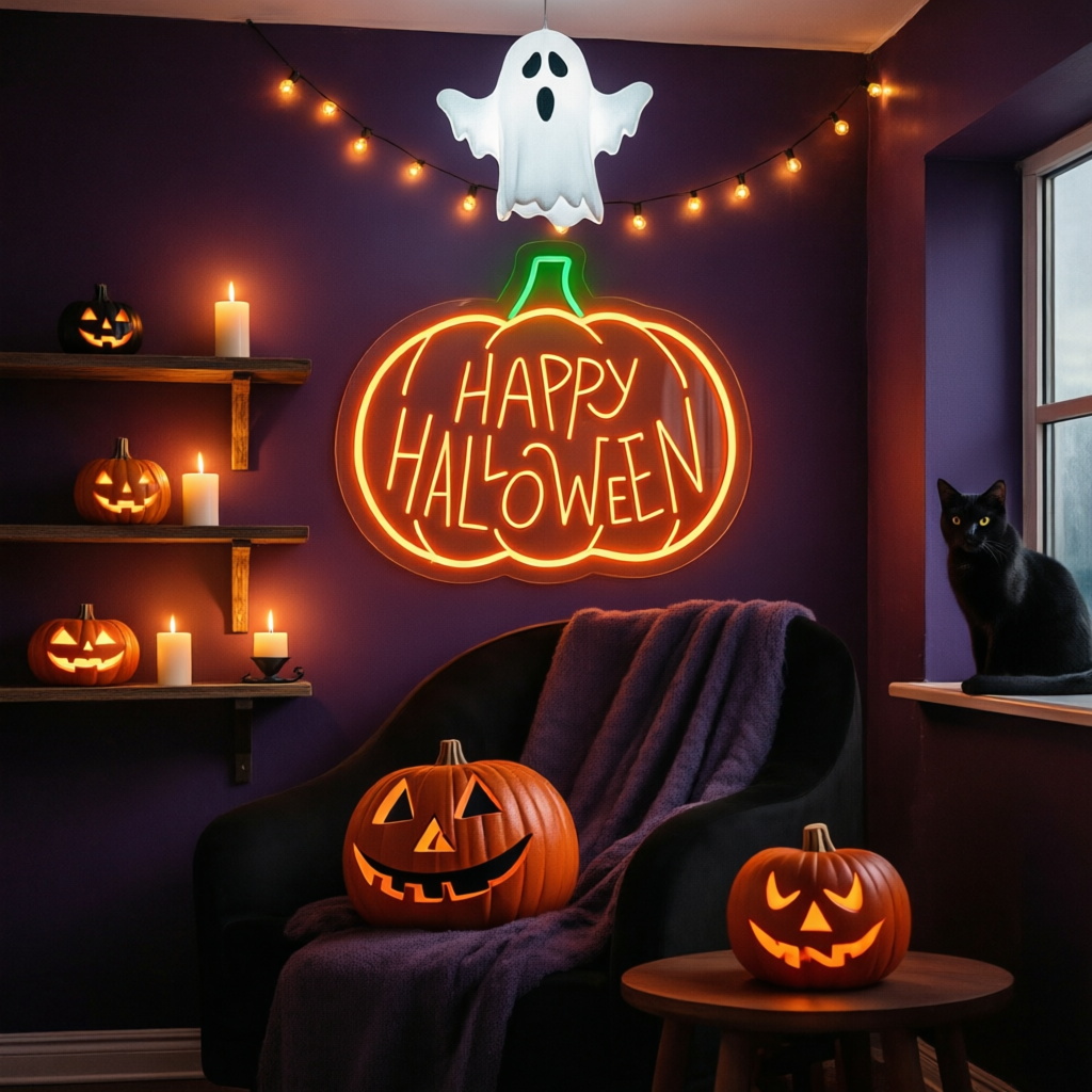 Halloween-Neonschild, individu – Neon Sign Party Bewertung und Preis