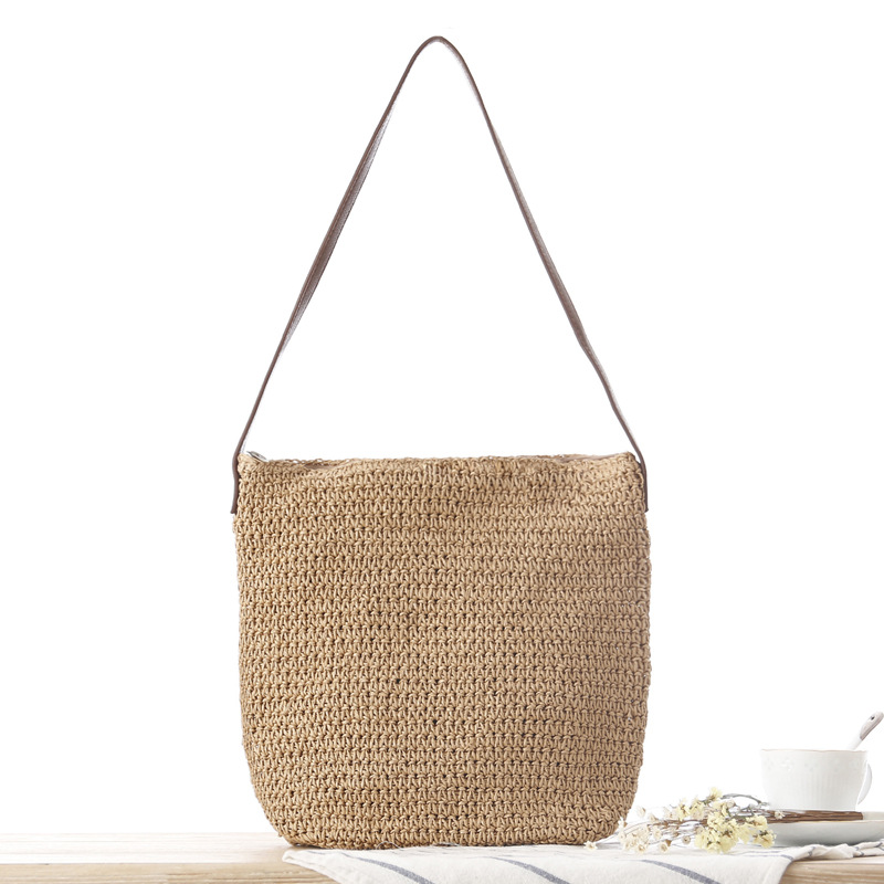 Stroh-Schultertasche Gewebte S – Paper Straw Color Bewertung und Preis