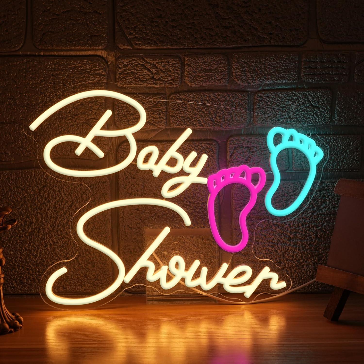 Baby Shower Neonschild 'Oh Bab – Neon Sign Party Bewertung und Preis