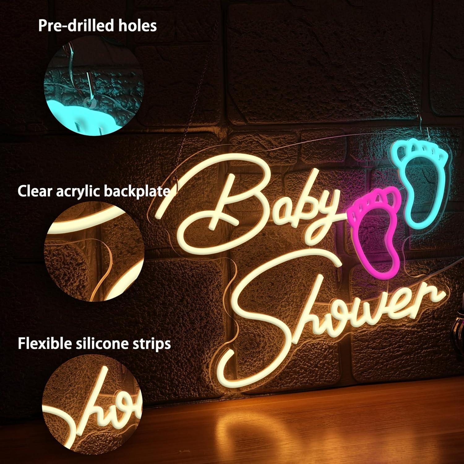 Baby Shower Neonschild 'Oh Bab – Neon Sign Party Bewertung und Preis