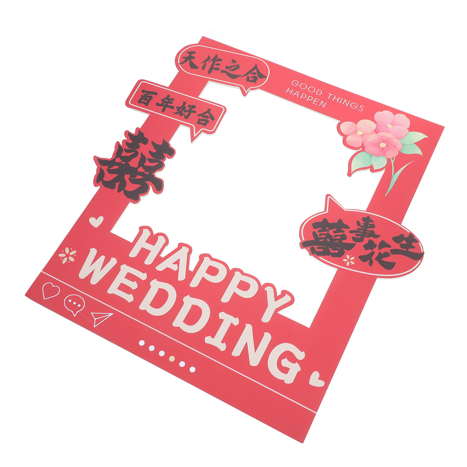 Roter Chinesischer Hochzeitsfo – Photo Booth Frame Bewertung und Preis