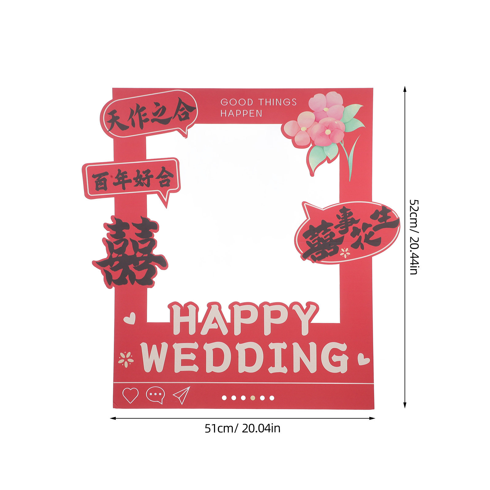 Roter Chinesischer Hochzeitsfo – Photo Booth Frame Bewertung und Preis