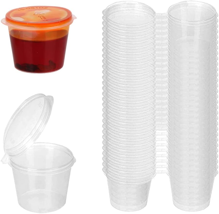Einweg-Klarsicht-Plastik-Soßen – Plastic Cup 50Pcs Bewertung und Preis