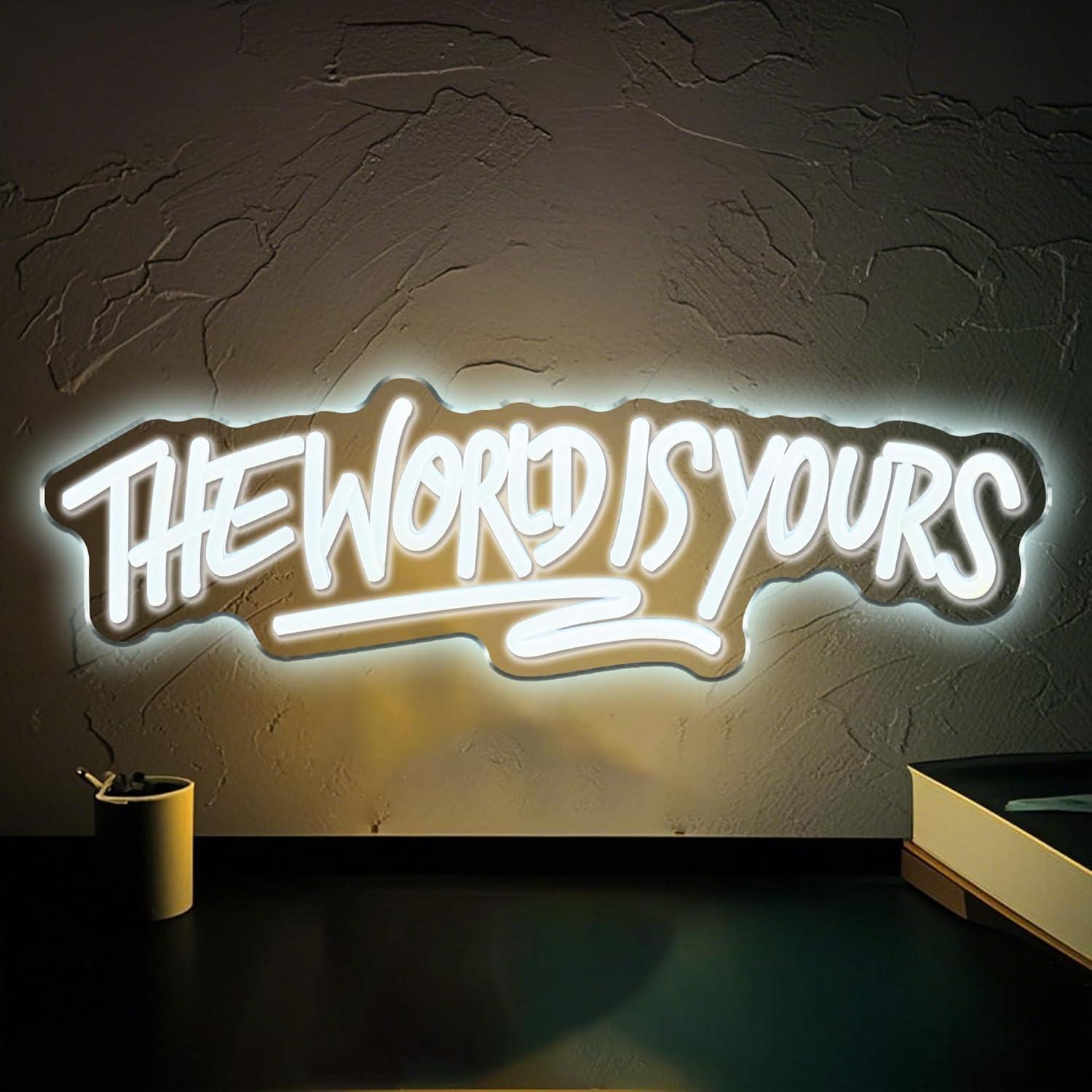„The World is Yours“ Neonschil – Neon Sign Party Bewertung und Preis