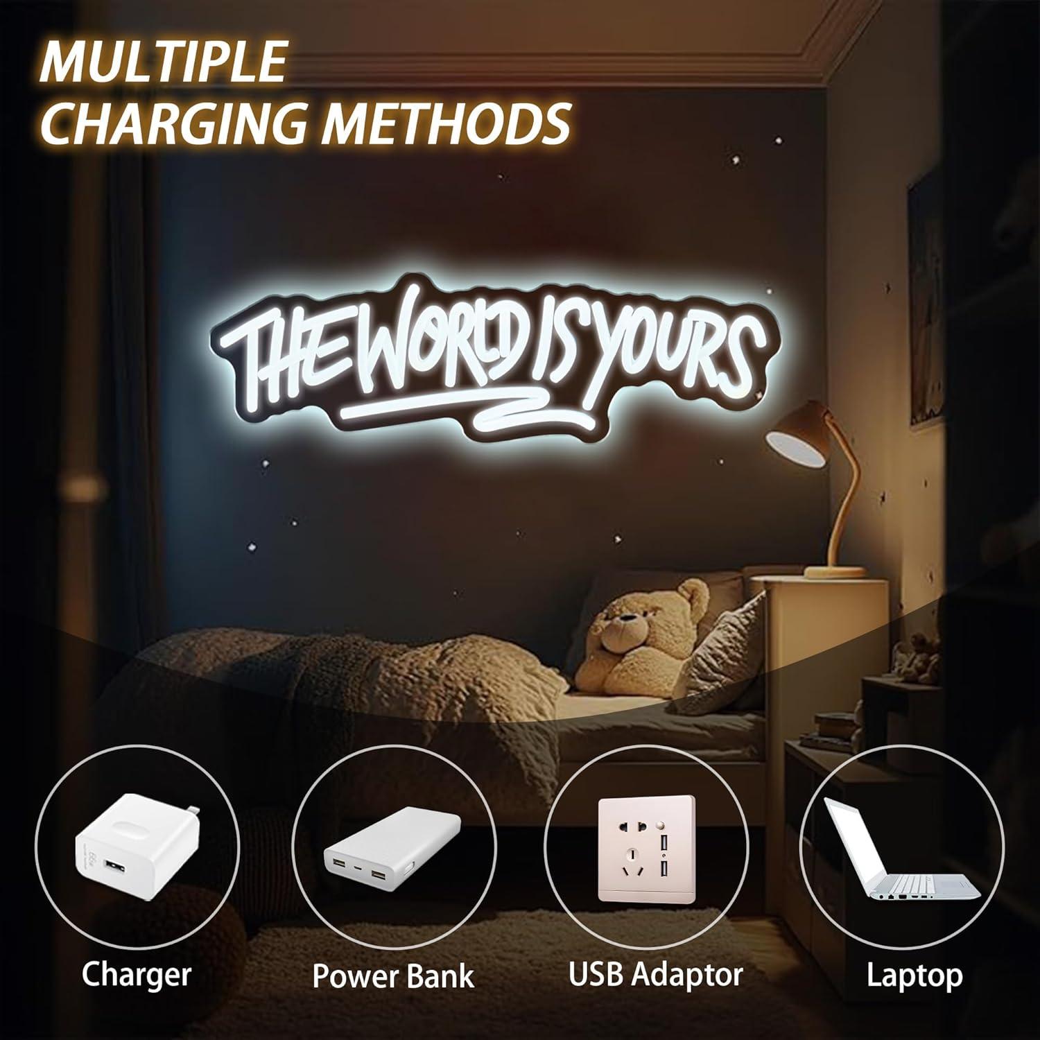 „The World is Yours“ Neonschil – Neon Sign Party Bewertung und Preis