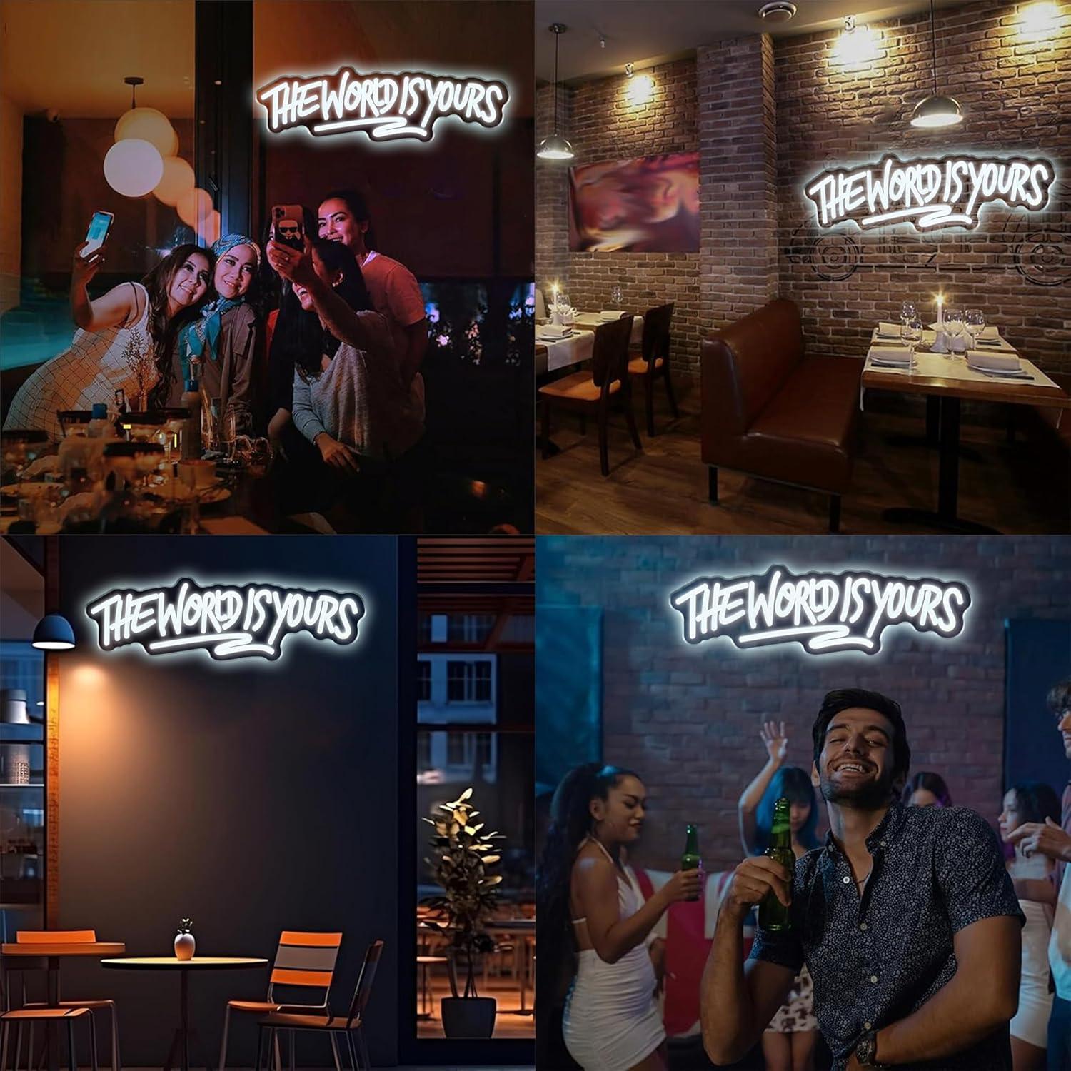 „The World is Yours“ Neonschil – Neon Sign Party Bewertung und Preis